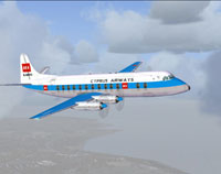 Screenshot of Cyprus/BEA Viscount 806 in flight.
