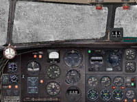 Screenshot of DC-3 panel covered in ice.