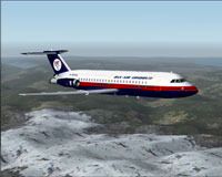 Screenshot of Dan Air BAC One-Eleven 304 in flight.