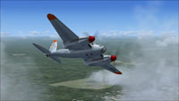 Screenshot of DeHavilland Mosquito LV-HHN in flight.