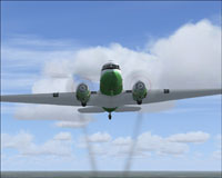 Screenshot of Douglas DC-3 in flight.