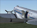 Screenshot of Douglas DC-3 "Daisy" on the ground.