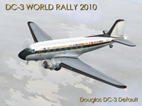Screenshot of Douglas DC-3 World Rally 2010 in flight.