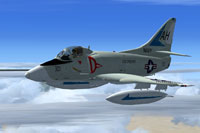 Screenshot of Douglas Skyhawk in flight.