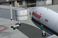 Screenshot of Swissair Douglas DC-10-30 at the gate.