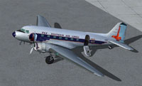 Screenshot of Eastern Air Lines Douglas DC-3 on the ground.