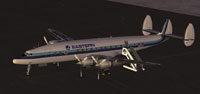 Eastern Airlines Shuttle Lockheed 1049G waiting for passengers.