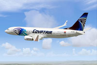 Screenshot of Egyptair Boeing 737-800 in flight.