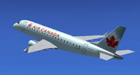Screenshot of AIr Canada Embraer EMB-175 in flight.