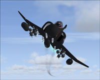 Screenshot of F-4 Phantom II banking left.
