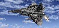 Screenshot of F22 "Starscream" in flight.