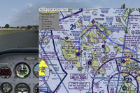 Screenshot of map displayed in the cockpit.