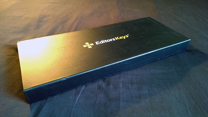 The Editors Keys logo, proudly emblazoned on top of the box.