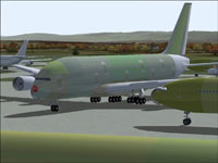 Screenshot of Factory Livery Airbus A380-100 on the ground.