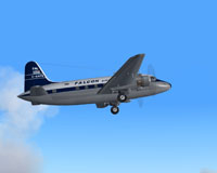 Screenshot of Falcon Airways Viking 1 in flight.