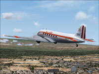 Screenshot of Faucett Douglas DC-3 in flight.