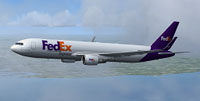 Screenshot of FedEx Boeing 767-300F/ER in flight.