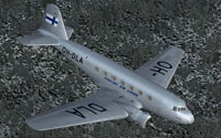 Screenshot of Finnish Air Lines Douglas DC-2 OH-DLA in flight.