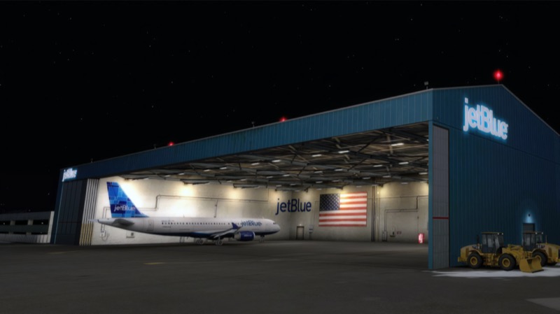 JetBlue 737 at KBOS in Prepar3D.