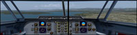 Screenshot of Fokker 50 Dual Display Panel.