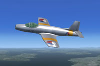 Screenshot of Fokker S-14 Mach-Trainer L-1 in flight.