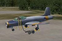 Screenshot of Fokker S-14 Mach-Trainer L-3 on the ground.