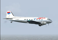 Screenshot of DC-3 L'Envolee Air Int in flight.