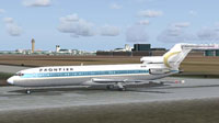 Screenshot of Frontier Boeing 727-200 ADV on runway.