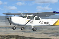 Screenshot of G Air Cessna 172 in flight.