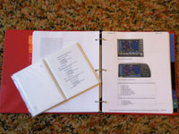 Photo of Garmin GPS 500 checklists, printed out and placed in a binder.