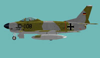 Profile view of German Air Force North American F-86D (K).