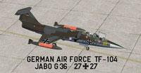 Screenshot of German Air Force TF-104 on the ground.