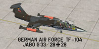 Screenshot of German Air Force TF-104 on the ground.
