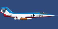 Profiel view of F-104G Viking.