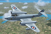 Screenshot of Gloster Meteor PR10 VS987 in flight.