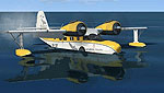 A Grumman Goose sitting on the water.