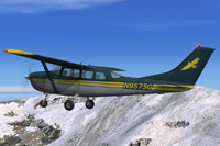 Screenshot of Hageland Aviation Services Cessna 206 in flight.