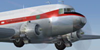 Screenshot of Hiland Duster Douglas DC-3 in the air.