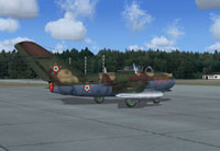Screenshot of Hungarian Air Force MiG-15bis on the ground.