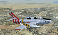 Screenshot of IAF Republic F-84 in flight.