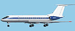 Screenshot of ISD-Avia Tupolev Tu-134B-3 in the air.