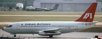 Image of Indian Airlines Boeing 737-200 on the ground.