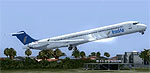 Screenshot of Insel Air McDonnell Douglas MD-80 taking off.