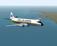 Screenshot of Inter City Viscount 708 in flight.