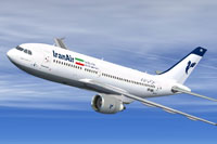 Screenshot of Iran Air Airbus A310-300 in flight.
