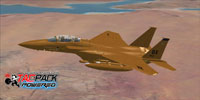 Screenshot of F-15E in flight.
