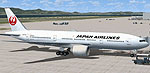Screenshot of JAL Boeing 777-200 on the ground.