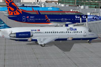 Screenshot of JetBlue McDonnell Douglas DC-9-20 on the ground.