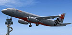 Screenshot of Jetstar Airbus A320-200 in the air.