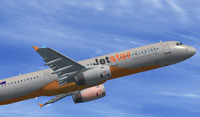 Screenshot of Jetstar Airbus A321 in flight.